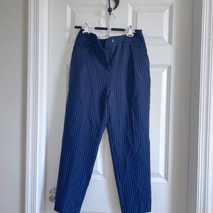 Topshop Navy ankle work pants